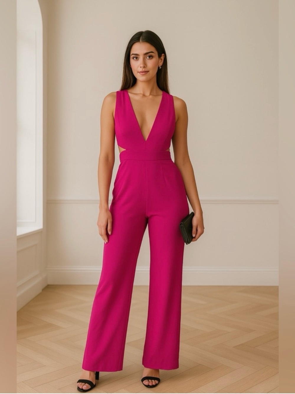 Black Wide-Leg Jumpsuit